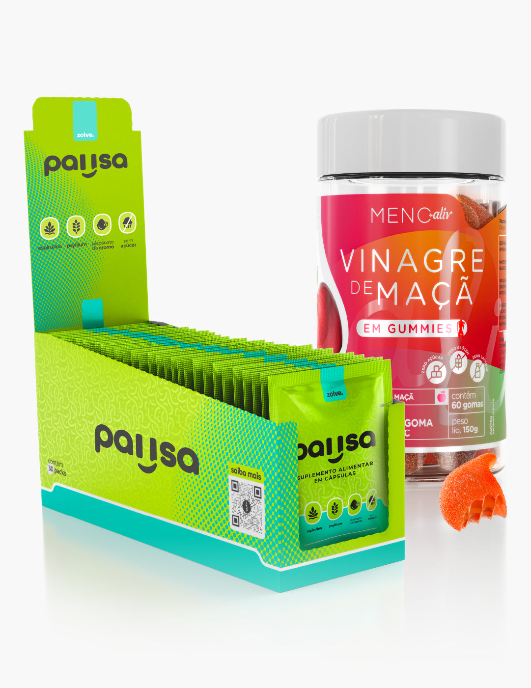 Gummy Vinagre de Maçã + Zolve Pausa 30 Packs