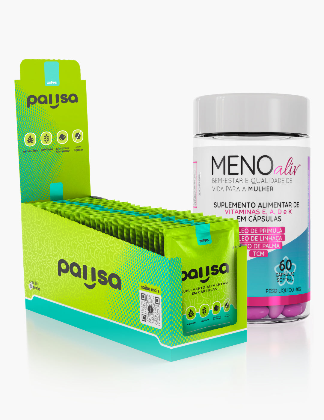 Zolve Pausa 30 Packs + Meno Aliv - Tratamento 30 dias