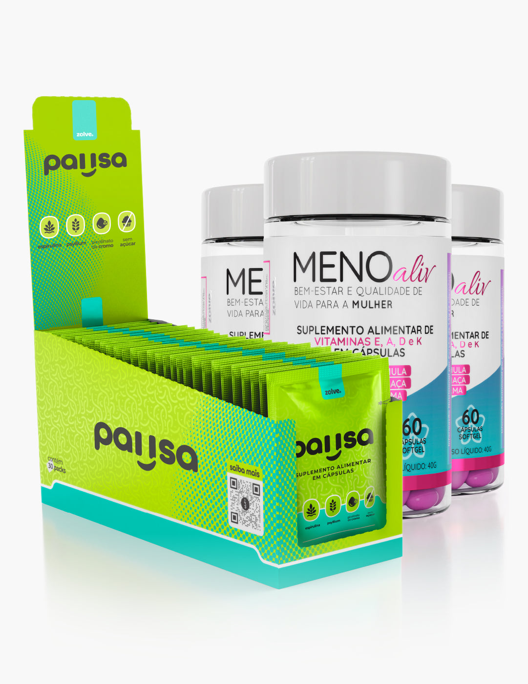 Meno Aliv - Tratamento 90 dias + Zolve Pausa 30 Packs